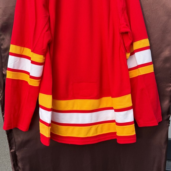 Adidas Men's Size 54 XL Calgary Flames Aeroready Red Home Jersey - Picture 10 of 12
